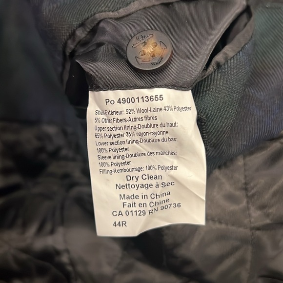 Lauren Ralph Lauren Men's Pea coat Black Wool-Blend Classic Fit 44R - Picture 6 of 8